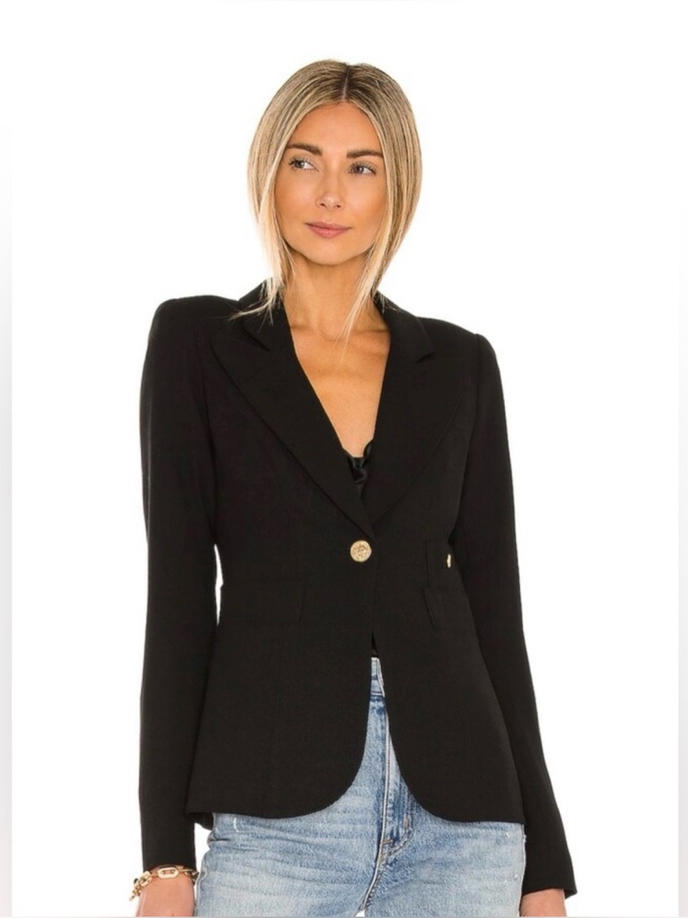 SMYTHE Classic Duchess Blazer Deep Black Wool Jacket 4